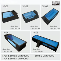 Piscine hors sol en conteneur maritime FRP avec fenêtre en acrylique pour jardin, villa, complexe hôtelier