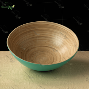 Bol à fruits en bambou filé Vaisselle en bambou faite à la main écologique Ensemble de vaisselle de cuisine naturelle Fabricant du Vietnam réutilisable - Product Image 5