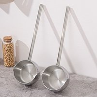Mini-casserole à lait en acier inoxydable 304 à 3 plis avec poignée en bois, petite marmite à huile pour la maison, la cuisine et les restaurants, logo personnalisé