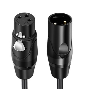 Câble de haut-parleur XLR Standard à 3 broches, Durable, Flexible, antibruit, 6 <span class=keywords><strong>pieds</strong></span>, noir, XLR mâle à femelle, câble de Microphone équilibré - Product Image 4