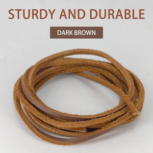 Genuine Leather <b>Shoelaces</b> 3.5mm Width for Sneakers - High Quality Leather Laces for Sport Shoes Formal Shoes - Product Image 5