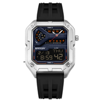 Jam Tangan Digital Dual Time SANDA 6278 Tampilan Analog Digital Tahan Air 50M Tali Baja Tahan Karat Jam Tangan Olahraga Pria