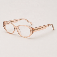 Lunettes d'ordinateur ovales en acétate à imprimé léopard pour femmes, adaptées aux visages en forme de losange