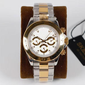 Two - Tone Steel <b>Chronograph</b> Watch, Classic Racing Design, White Dial for Business & Sports - Product Image 5