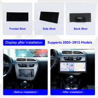 Navigateur GPS ZWNAV avec écran tactile Android de 15,8 pouces pour Seat Leon 2005-2012 avec CarPlay Android Auto 5G/WiFi Carte mondiale