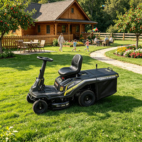 Tondeuse autoportée 24 pouces 7,5 CV 223 cm³ à essence avec démarrage électrique et bac de ramassage de 150 L pour l'entretien des grandes surfaces
