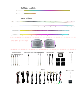 Luz ambiental UPsztec para <span class=keywords><strong>Toyota</strong></span> <span class=keywords><strong>Sienna</strong></span> Granvia 2021-2023 Luz ambiental LED para salpicadero interior - Product Image 2