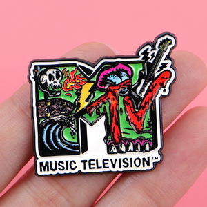 Pin de Esmalte Retro de Música, Pin Clásico de <span class=keywords><strong>los</strong></span> <span class=keywords><strong>80</strong></span> <span class=keywords><strong>y</strong></span> <span class=keywords><strong>90</strong></span>, Broche de TV <span class=keywords><strong>y</strong></span> Video, Pin de Solapa, Insignia, Accesorios de Ropa, Joyería Punk, Regalo - Product Image 2