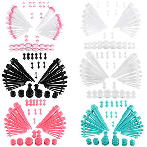 36-<span class=keywords><strong>14G</strong></span>-00G ثقب الجسم مقياس الأذن الاكريليك تفتق ومكبس أدوات التمدد الأذن لحم الأذن سيليكون سدادات توسيع النفق - Product Image 2