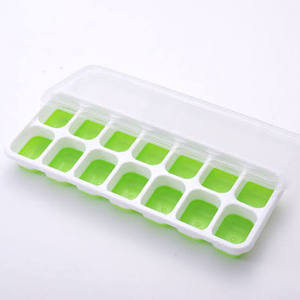 Bac à glaçons empilable en silicone HALO avec couvercle transparent, 14 compartiments, moule à glaçons flexible à démoulage facile, qualité alimentaire, pour la maison et la cuisine - Product Image 5