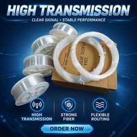 0,75mm LED Endleuchtendes PMMA POF - 2700m/Rolle Transparent Weiß für Faserbeleuchtung