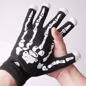 Guantes de Esqueleto de Algodón con Luces LED para Bailar en Discotecas, con Iluminación Intermitente en los Dedos, para <span class=keywords><strong>Halloween</strong></span> - Product Image 4