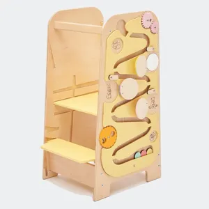 Apprentissage pliable enfants aide de cuisine pliable escabeau tour d'apprentissage de sécurité montessori meubles tabouret pour tout-petits