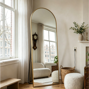 <span class=keywords><strong>Miroir</strong></span> mural en alliage d'aluminium pour la maison, accessoire de maquillage, grand <span class=keywords><strong>miroir</strong></span> décoratif pour salon - Product Image 1