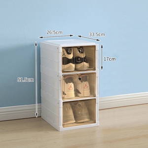 Hot Selling 12 Pack Sneaker Holder <b>Shoe</b> Rack <b>Shoe</b> Organizers Foldable Stackable Dustproof Plastic <b>Storage</b> Boxes for Closet - Product Image 5