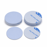 Étiquette autocollante RFID NFC PVC ronde de 25 mm, puce 213 13,56 MHz pour applications d'accès