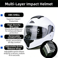 Nouveau casque de moto intégral OEM en gros, matériau ABS, unisexe, certifié CCC, garantie 1 an, fermeture rapide