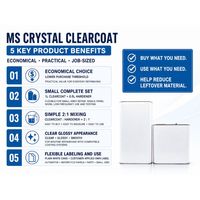 Kit de réparation automobile économique série MS 2K, vernis acrylique cristal brillant 1L + durcisseur 0.5L, revêtement résistant aux UV