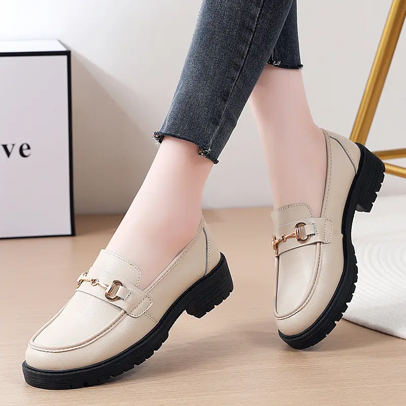 Hot selling women loafers korean platform shoes ladies office shoes