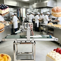 Machine de remplissage automatique de pâte liquide en acier inoxydable 304 de qualité alimentaire, injection de sauce chocolat pour usine de boulangerie