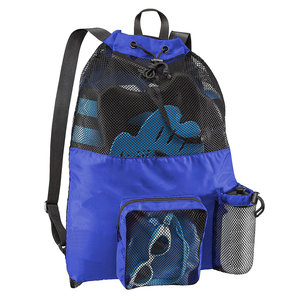 Custom Logo Yoga Fitness Mesh Sports Bags Polyester Basketball Football <b>Drawstring</b> <b>Backpack</b> Nylon Swimming Bag for Men Women - Product Image 3