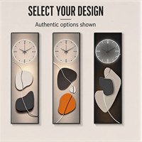 Horloge murale abstraite en miroir, panneau noir beige, art géométrique pour entrée, salon, hôtel, design d'intérieur moderne