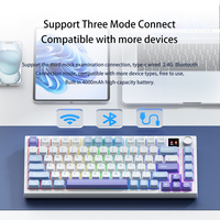 Clavier mécanique Fenglingdu F75, trois modes, touches entièrement interchangeables, structure GASKET personnalisée, dédié aux jeux électroniques