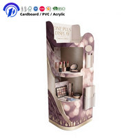 Présentoir en carton ondulé personnalisé pour cosmétiques avec logo, support de comptoir pour vernis à ongles et cils