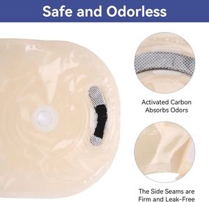 Bolsa de colostomía de ostomía de consumibles médicos reutilizables de una pieza de 65mm con cierre de gancho y bucle Bolsa De <span class=keywords><strong>Colostomia</strong></span> - Product Image 6