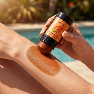 Stick <span class=keywords><strong>autobronzant</strong></span> à la carotte Marque Blanche, applicateur intensif pour un éclat doré profond, baume bronzant, amplificateur de bronzage intense, OEM - Product Image 2