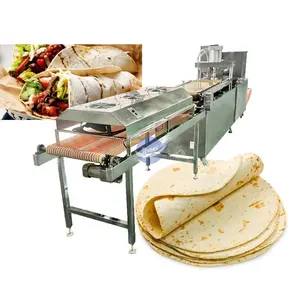 Linha de produção de máquina de pão capati shawarma, tortilha industrial automática para fazer pão lebanês