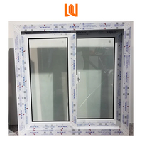 WANJIA Ventanas Correderas de PVC Estilo Francés Personalizadas para Villas, Ventana Deslizante de Vidrio de Vinilo Antirrobo con Persiana Horizontal de Plástico