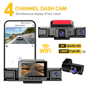 กล้องติดรถยนต์ 2K 1440P 4Ch พร้อม WiFi ในตัว หน้าจอ 3 นิ้ว 4 เลนส์ บันทึกภาพหน้า-ซ้าย-ขวา-หลัง ความละเอียด 1080P Full HD กล้องติดรถยนต์แบบ Quad Dash Cam รับผลิตแบบ OEM/ODM - Product Image 1