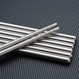 304 Stainless Steel <strong>Chopsticks</strong> for Restaurants and Hotels, Heat-insulating and Anti-slip, Laser logo Chinese <strong>Chopsticks</strong> - Product Image 4