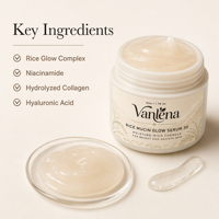 Crème de nuit OEM/ODM à l'acide hyaluronique, au collagène, à la niacinamide et à la mucine de riz, anti-rides, pour une peau éclatante et repulpée, soin du visage de nuit, 1,76 oz