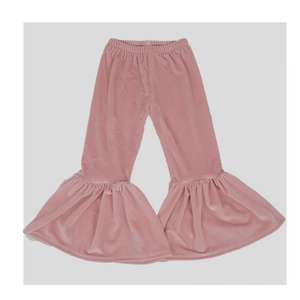 Boutique Baby Girls Bell Bottoms <b>Sequins</b> Ruffles Children <b>Flare</b> Pants - Product Image 1
