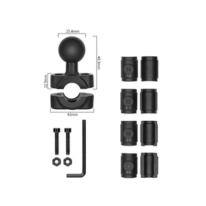 VINmounts 1"Torque <b>Small</b> Rail Base With 0.31"-0.55"Diameter for Scooter <b>Mirror</b> Tails, Vehicle Headrests VIN-B-020 - Product Image 1