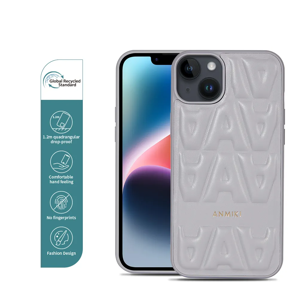 Funda de cuero PU personalizada con letras para iPhone 14 Pro Max