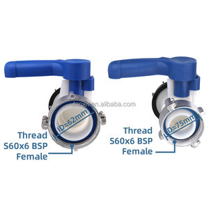 อะแดปเตอร์วาล์วบอลแบบผีเสื้อขนาด 2 นิ้ว สำหรับถัง IBC ขนาด 62 มม. 75 มม. 1000 ลิตร ชุดปล่อยน้ำ พร้อมเกลียวพลาสติก สำหรับระบบชลประทาน - Product Image 3