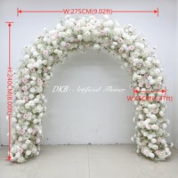 Ensemble de décoration floral vert sur le thème de la jungle, personnalisé par l'usine DKB, avec arches et bouquets d'hortensias faits à la main, vente en gros