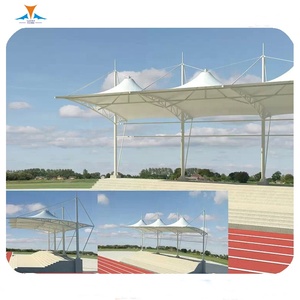 Đúc Sẵn Khung Thép PVDF Độ Bền Kéo Vải Mái Màng Tán Cấu Trúc Cho Sân Vận Động Đứng - Product Image 3