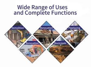 Mini-excavatrice à chenilles à moteur diesel haute efficacité, garantie 1 an, roulement, engrenage, chenille en caoutchouc pour projets de génie civil - Product Image 6