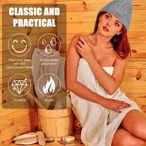 Gorro de fieltro engrosado anti-calor para sauna, gorro de toalla de secado rápido para baños, turbante, gorro secador de pelo, accesorios para gorro de ducha - Product Image 3