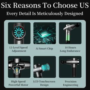 ปืนนวดกล้ามเนื้อแบบสั่นไร้สายแบบพกพาสำหรับเดินทางเล่นกีฬานวดกล้ามเนื้อ - Product Image 4