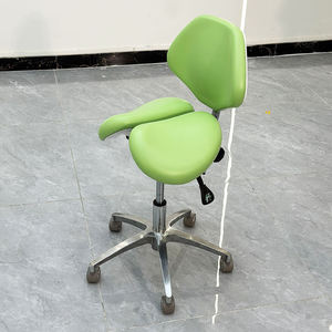 Sincoo Light Green Leather Salon <b>Stool</b> <b>Height</b> <b>Adjustable</b> 360 Degree Swivel Spa Nail Salon Barber Chair Customizable Color - Product Image 3