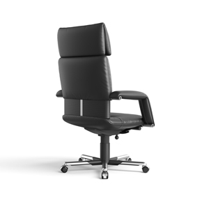 Chaise de bureau synthétique moderne et luxueuse, type lift, adaptée aux patrons, aux gestionnaires et aux cadres supérieurs CH-588A, avec supports d'accoudoirs - Product Image 3