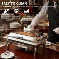 Luxuriöses Chafing Dish Set Silbernes Chafing Dish Goldenes Chafing Dish Edelstahl für Restaurant Hotel Buffet Nutzung