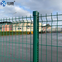 Clôture en treillis soudé 3D, panneaux de clôture de sécurité enduits pour jardin, ferme, autoroute, école, périmètre d'usine, taille personnalisée, vente en gros