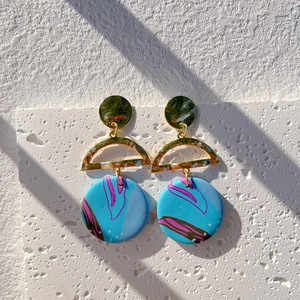 <span class=keywords><strong>Orecchini</strong></span> Geometrici Colorati in Oro per Donne, <span class=keywords><strong>Orecchini</strong></span> a Perno Rotondi in <span class=keywords><strong>Argilla</strong></span> <span class=keywords><strong>Polimerica</strong></span> - Product Image 6