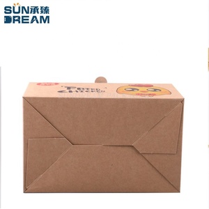 Custom logo Korean Style Chicken Leg Wing <strong>Steak</strong> Nuggets Kraft Paper Disposable Packaged Chicken Takeaway <strong>Box</strong> - Product Image 2
